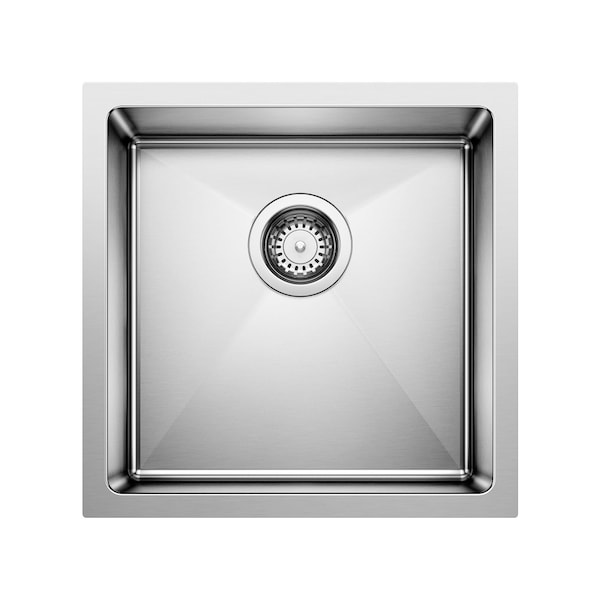 Blanco Quatrus 17 in. Undermount Single Basin Stainless Steel Bar Sink with Rounded Corners 443144 - main